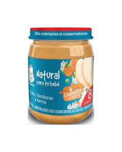 Papilla Comidita Casera Pollo, Verduras y Arroz Etapa 3