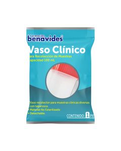 Vaso Clínico Capacidad 100 ml