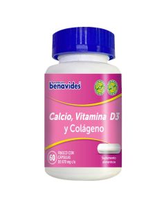 670 mg Calcio, Vitamina D3 y Colágeno