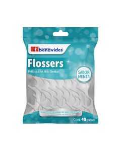 Flossers Palillo Hilo Dental Menta