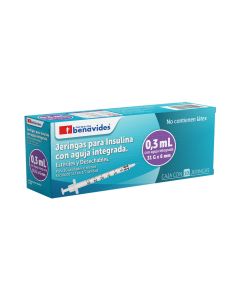 Jeringa Insulina 0.3 ml 31 gr x 6 mm