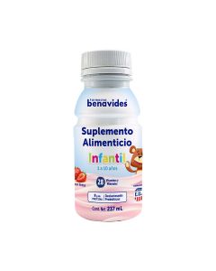 Suplemento Alimenticio Infantil 1 a 10 años Sabor Fresa