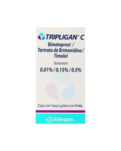 0.01% / 0.15% / 0.5% Bimatoprost + Brimonidina + Timolol