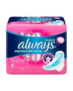 Protección Total Toallas Femeninas con Alas Flujo Abundante 