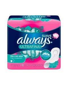  Toallas Femeninas Suave Ultra Invisible con Alas Flujo Moderado