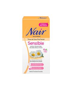 Tiras de Cera Fría Facial Sensible Manzanilla