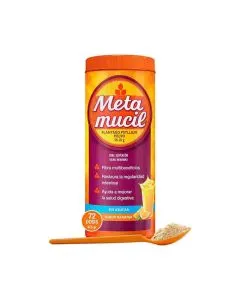 56.18 g Plantago Psyllium Fibra Sabor Naranja, Sin Azucar