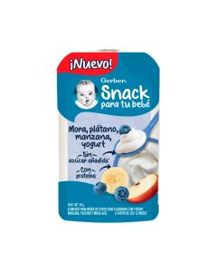 Yogurt Pouch Manzana, Platano y Mora Azul a partir de 12 meses