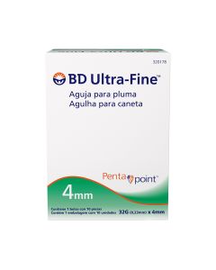 Aguja para Dispositivo de Inyección tipo Pluma 32G x 4mm