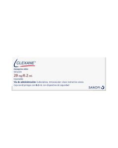 20 mg / 0.2 ml Enoxaparina De Sodio